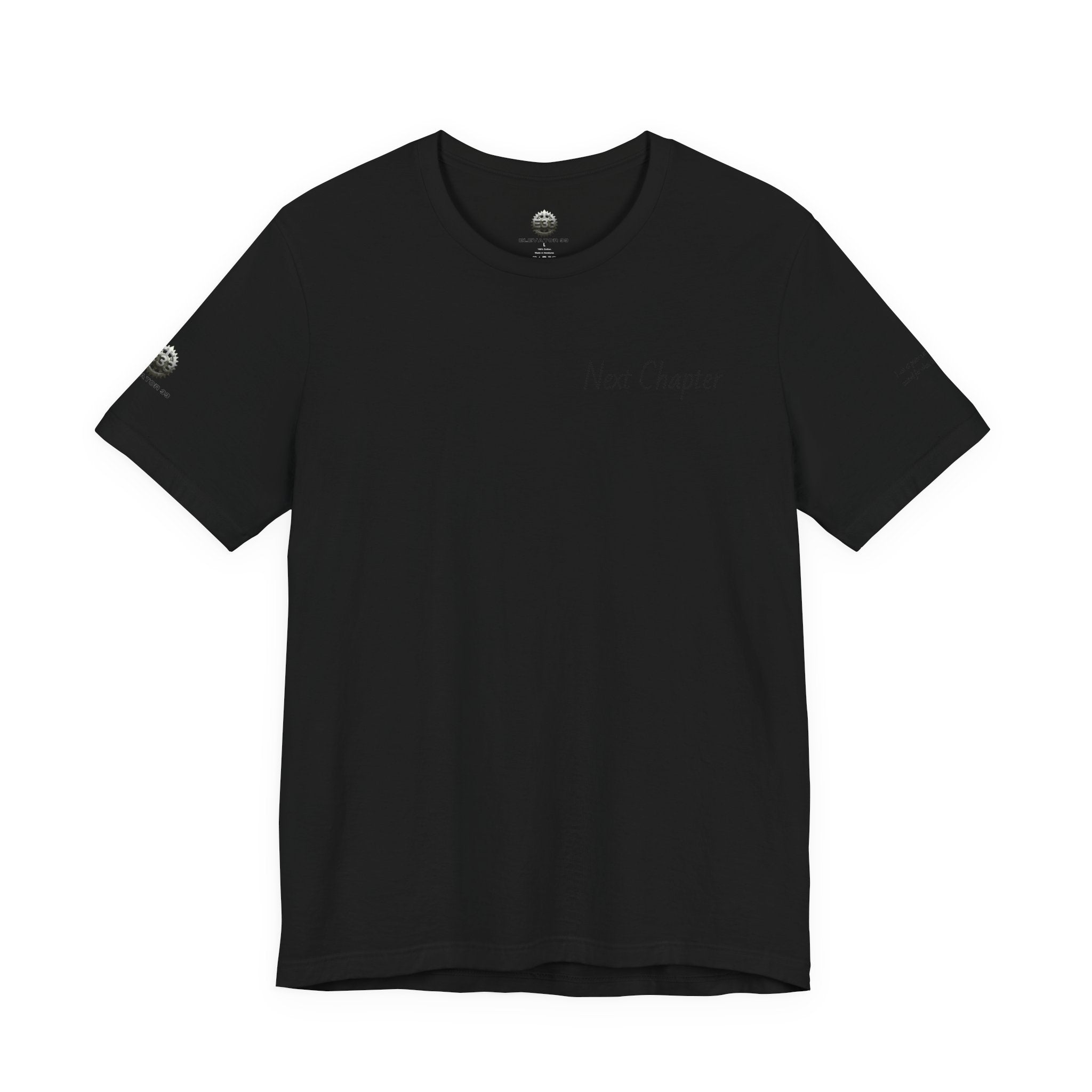 Next Chapter affirmation tee | Graphic open book back, inspirational sleeve text
