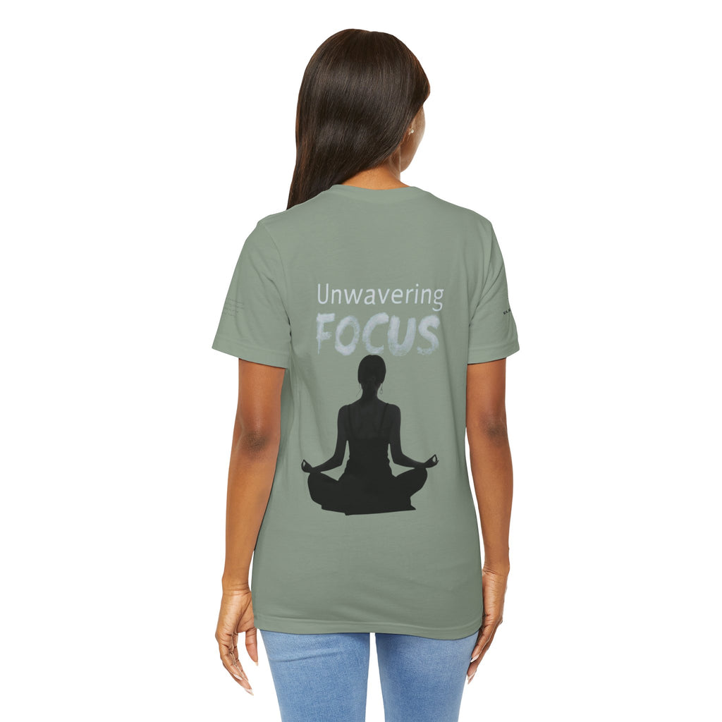Unwavering Focus Tee — Affirmation Sleeve Graphic T-Shirt