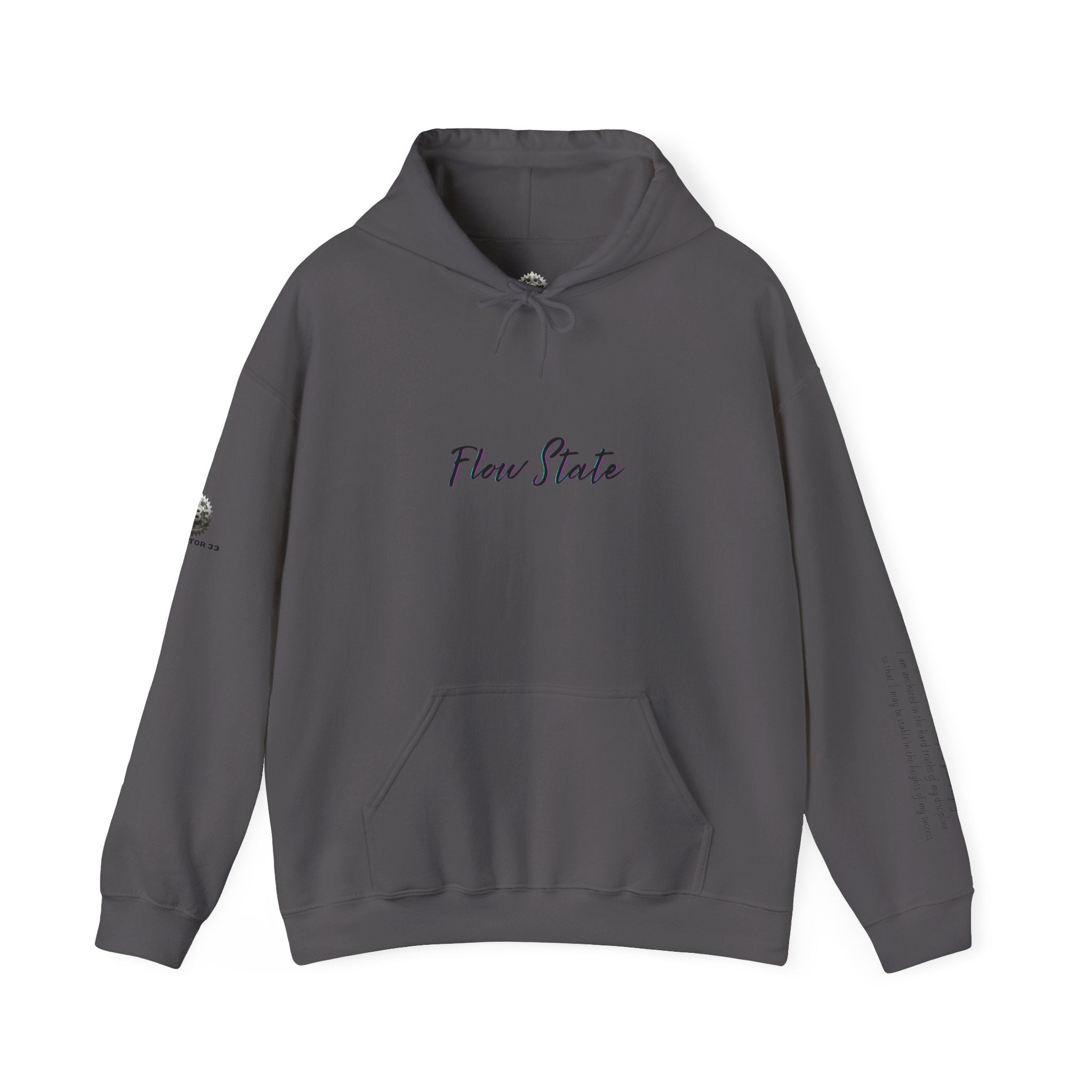 “Flow State” Hoodie- Sleeve Printed Affirmation