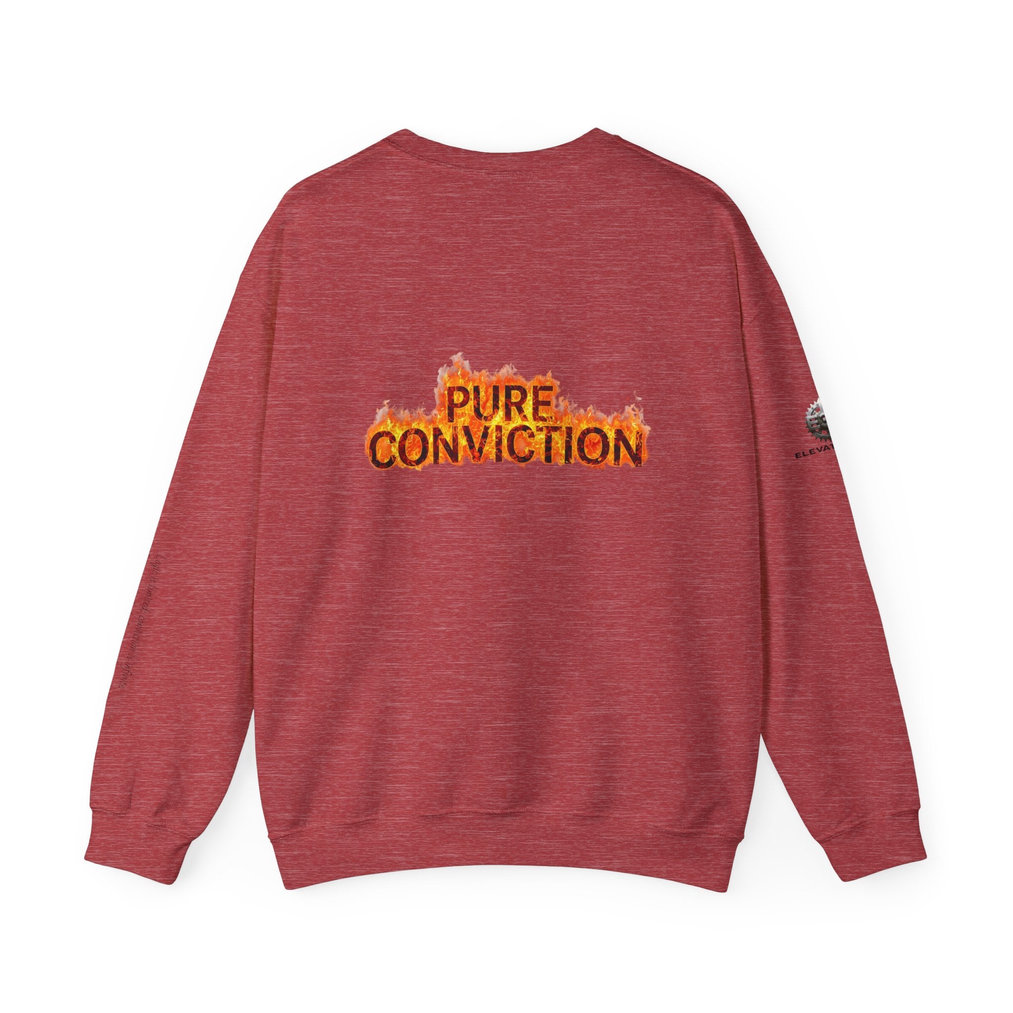 "Pure Conviction” Sweatshirt -Sleeve Print Affirmation