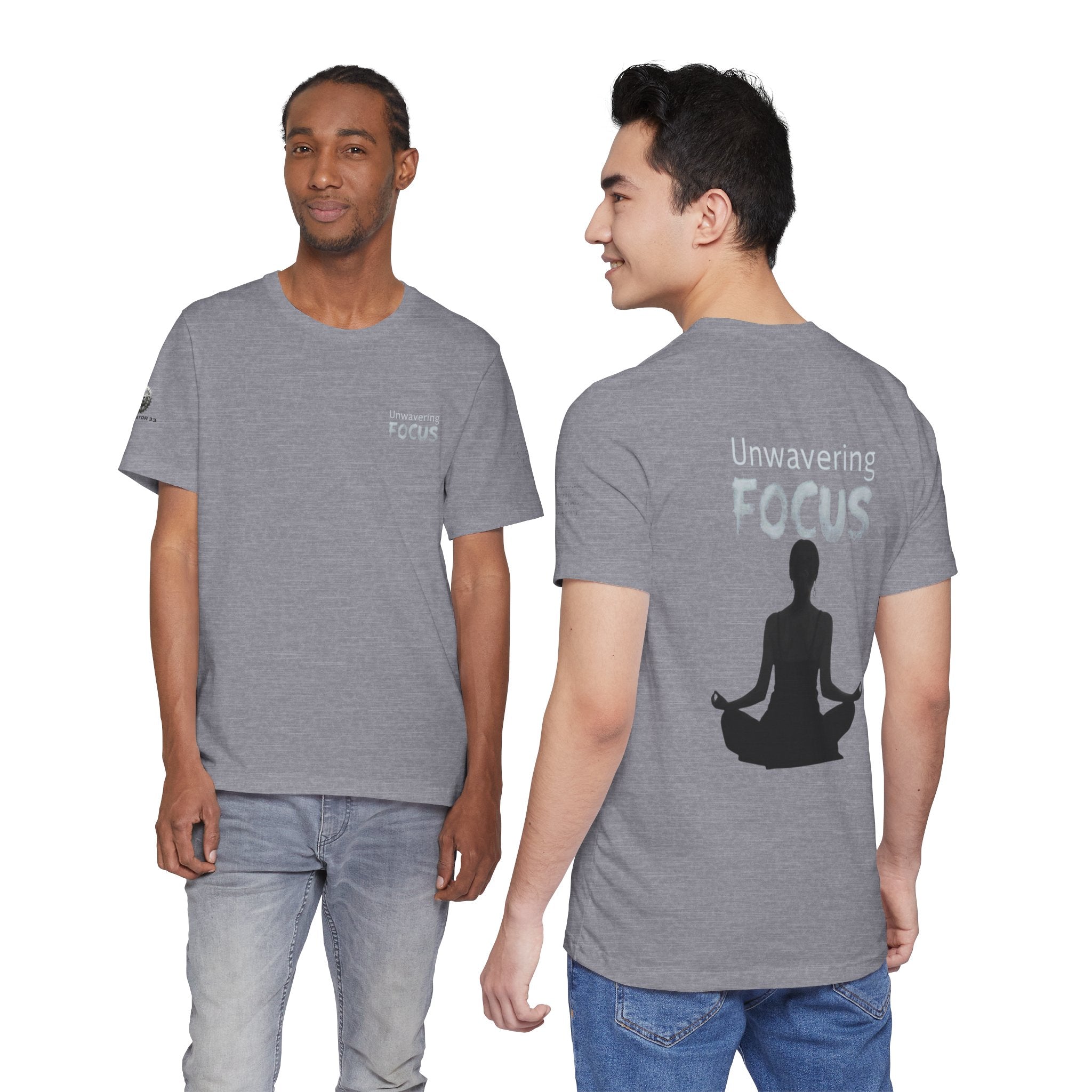 Unwavering Focus Tee — Affirmation Sleeve Graphic T-Shirt