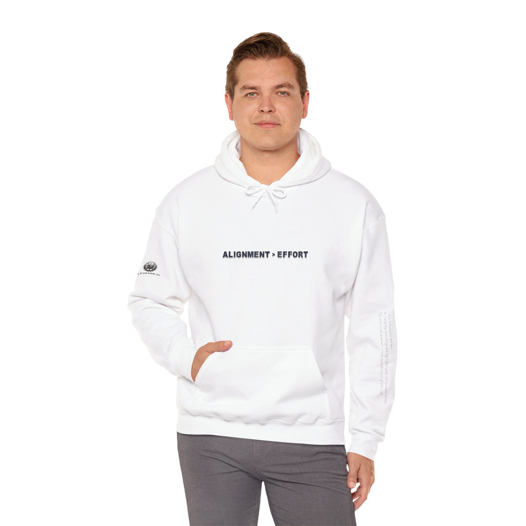 “Alignment > Effort” Hoodie - Sleeve Print Affirmation
