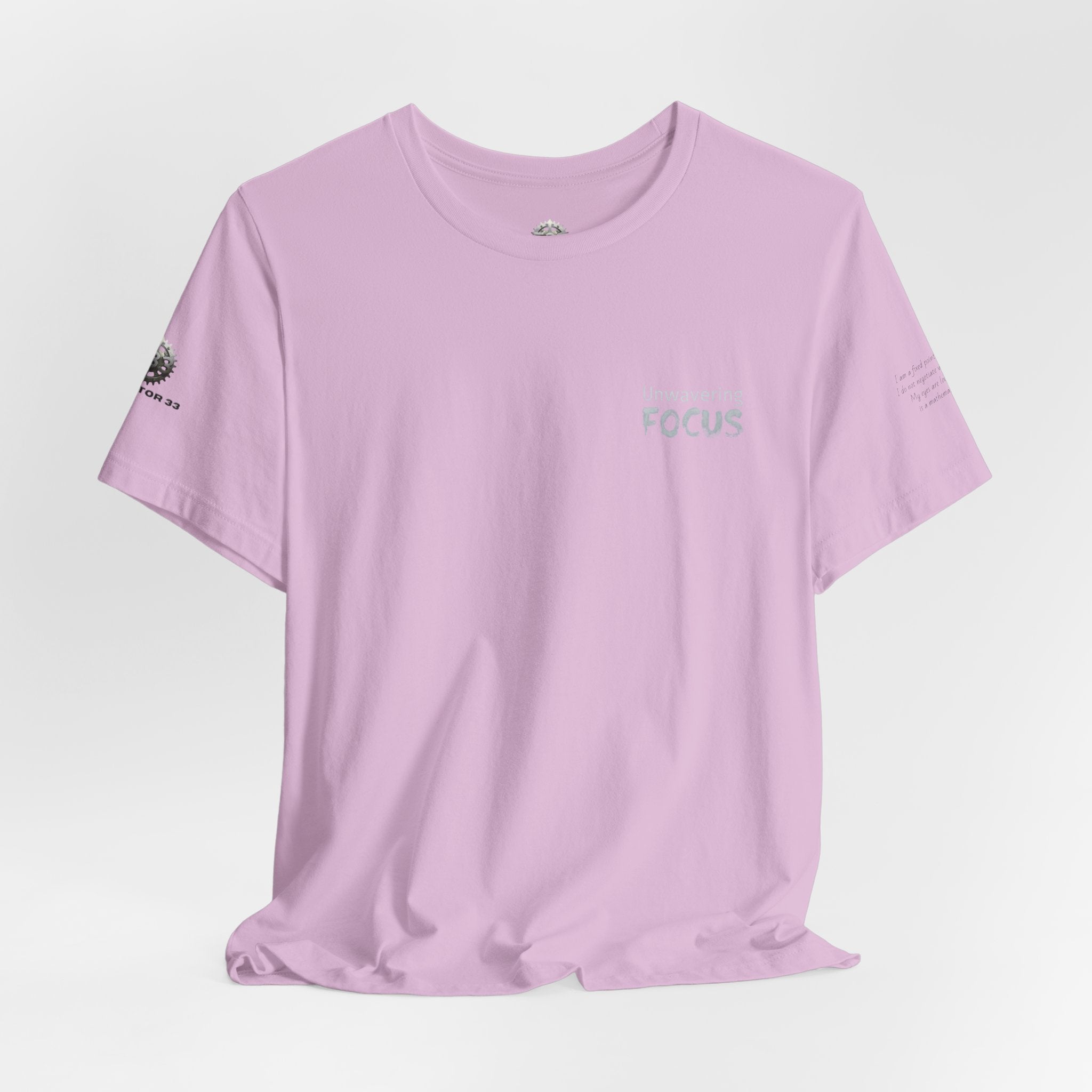 Unwavering Focus Tee — Affirmation Sleeve Graphic T-Shirt