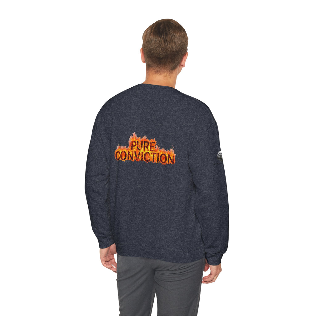 "Pure Conviction” Sweatshirt -Sleeve Print Affirmation