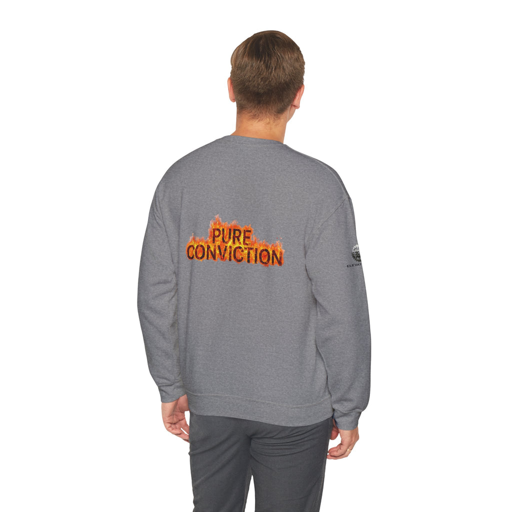 "Pure Conviction” Sweatshirt -Sleeve Print Affirmation