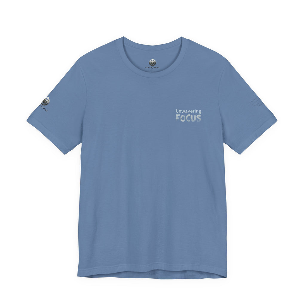 Unwavering Focus Tee — Affirmation Sleeve Graphic T-Shirt