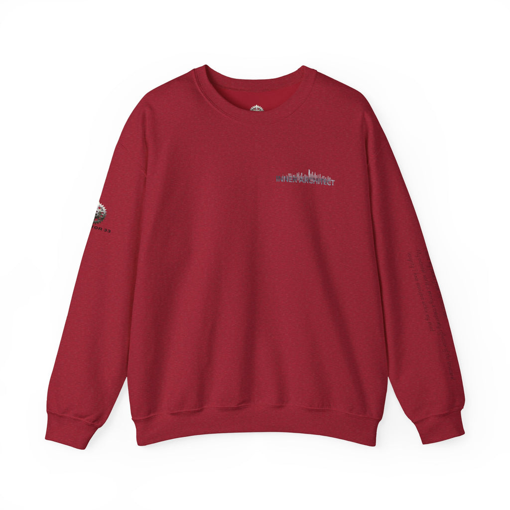 "Inner Architect" Crewneck Sweatshirt- Sleeve Printed Affirmation