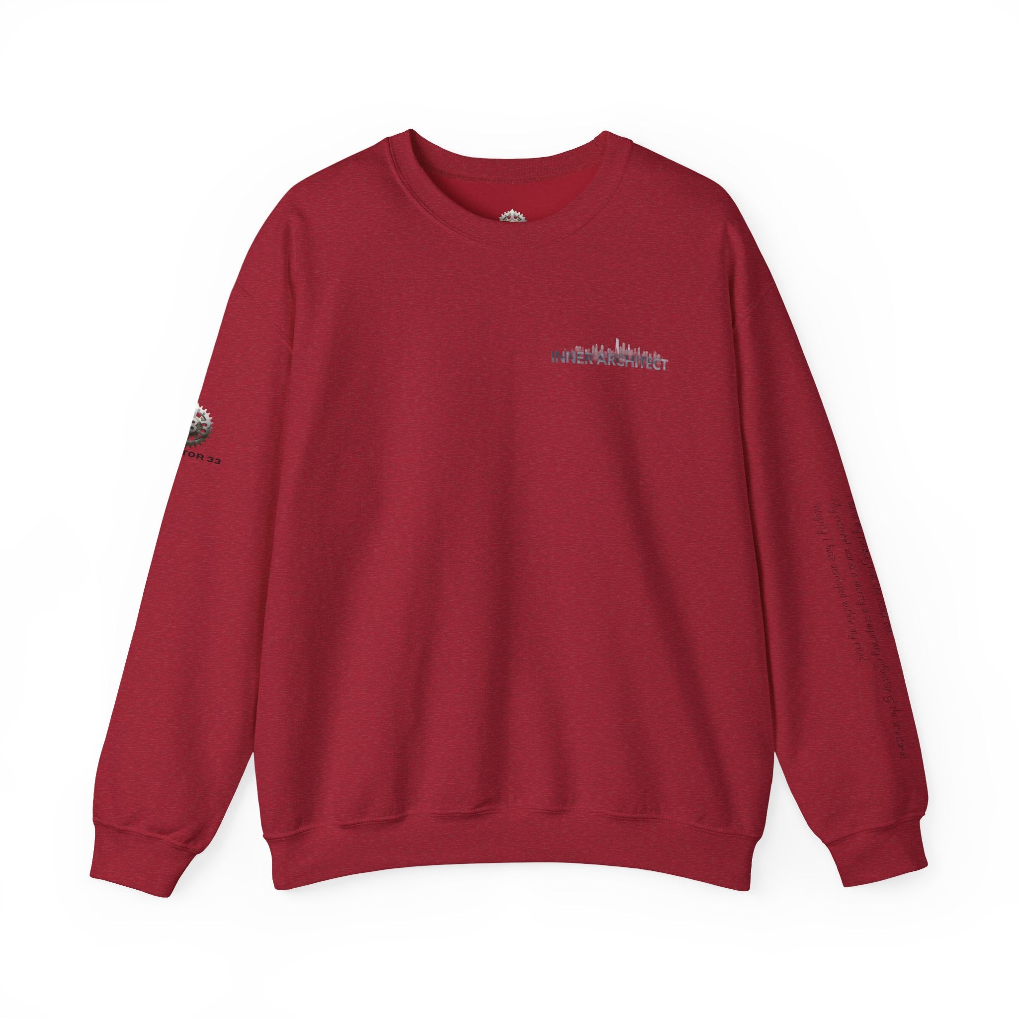 "Inner Architect" Crewneck Sweatshirt- Sleeve Printed Affirmation