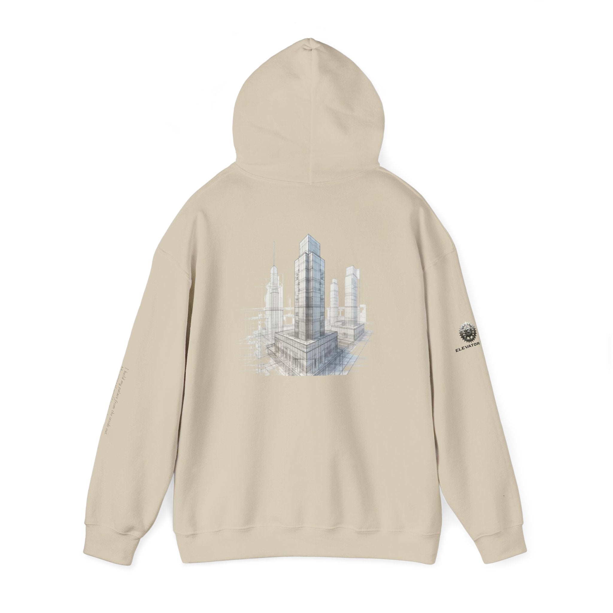 "Inner Architect" Hoodie Sweatshirt- Sleeve Printed Affirmation