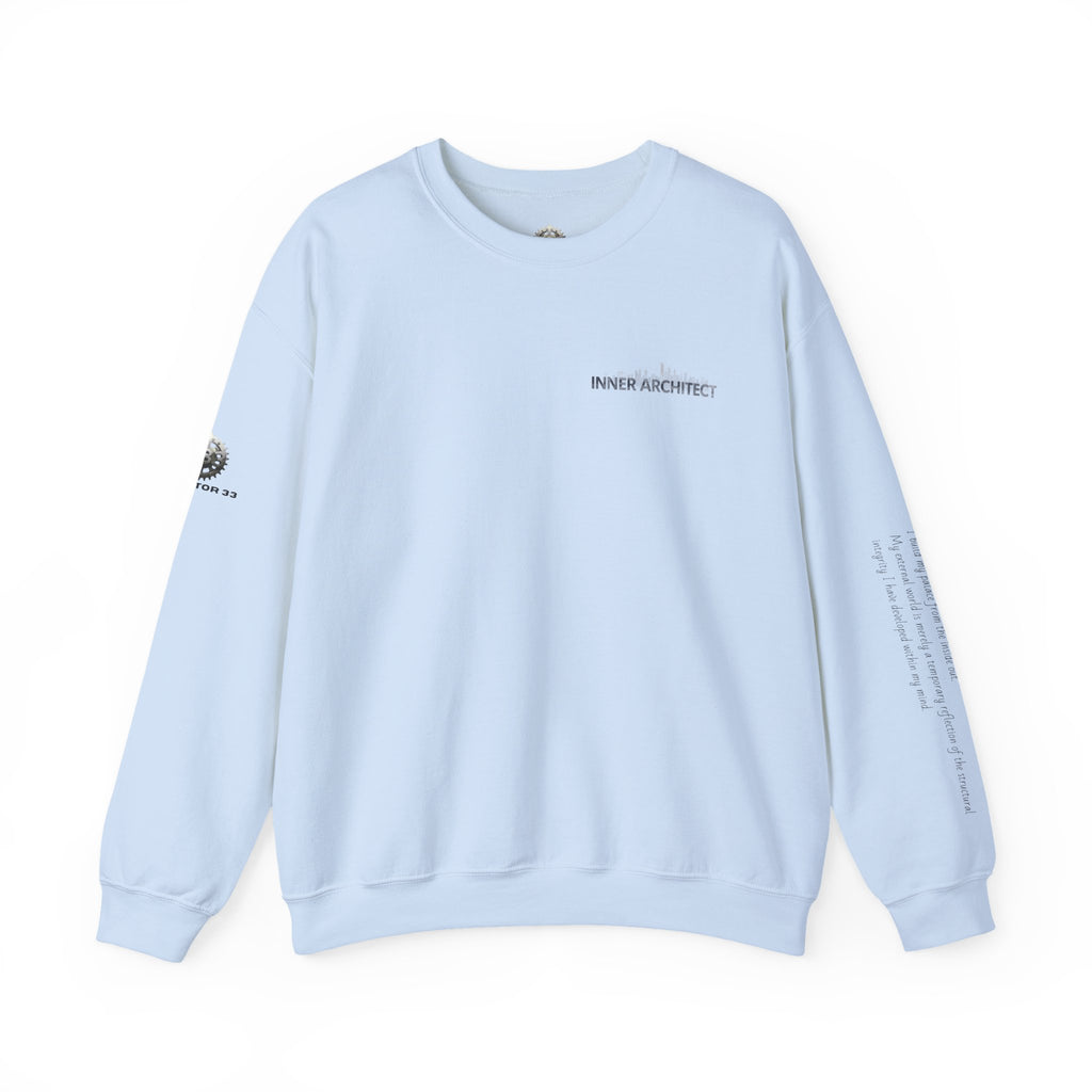 "Inner Architect" Crewneck Sweatshirt- Sleeve Printed Affirmation