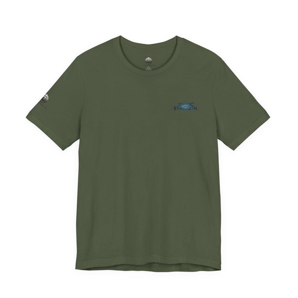 Static Strength T-Shirt — 'In the chaos, I am unmoving' Motivational Tee