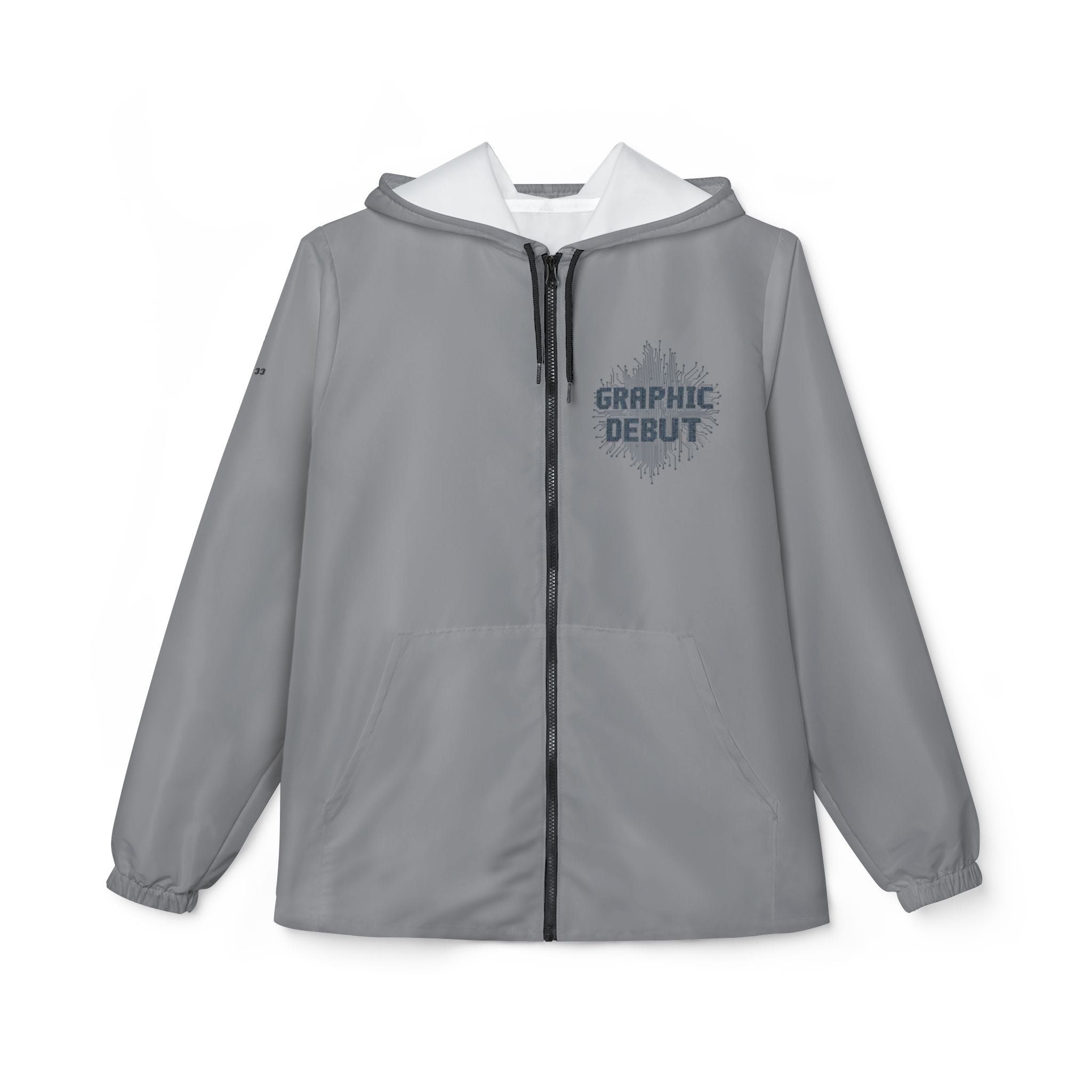 Graphic Debut Windbreaker Jacket — Elevator33 Logo, Cheering Crowd Back Print