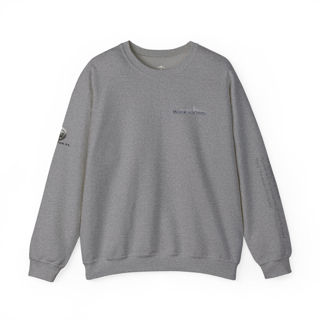 "Inner Architect" Crewneck Sweatshirt- Sleeve Printed Affirmation