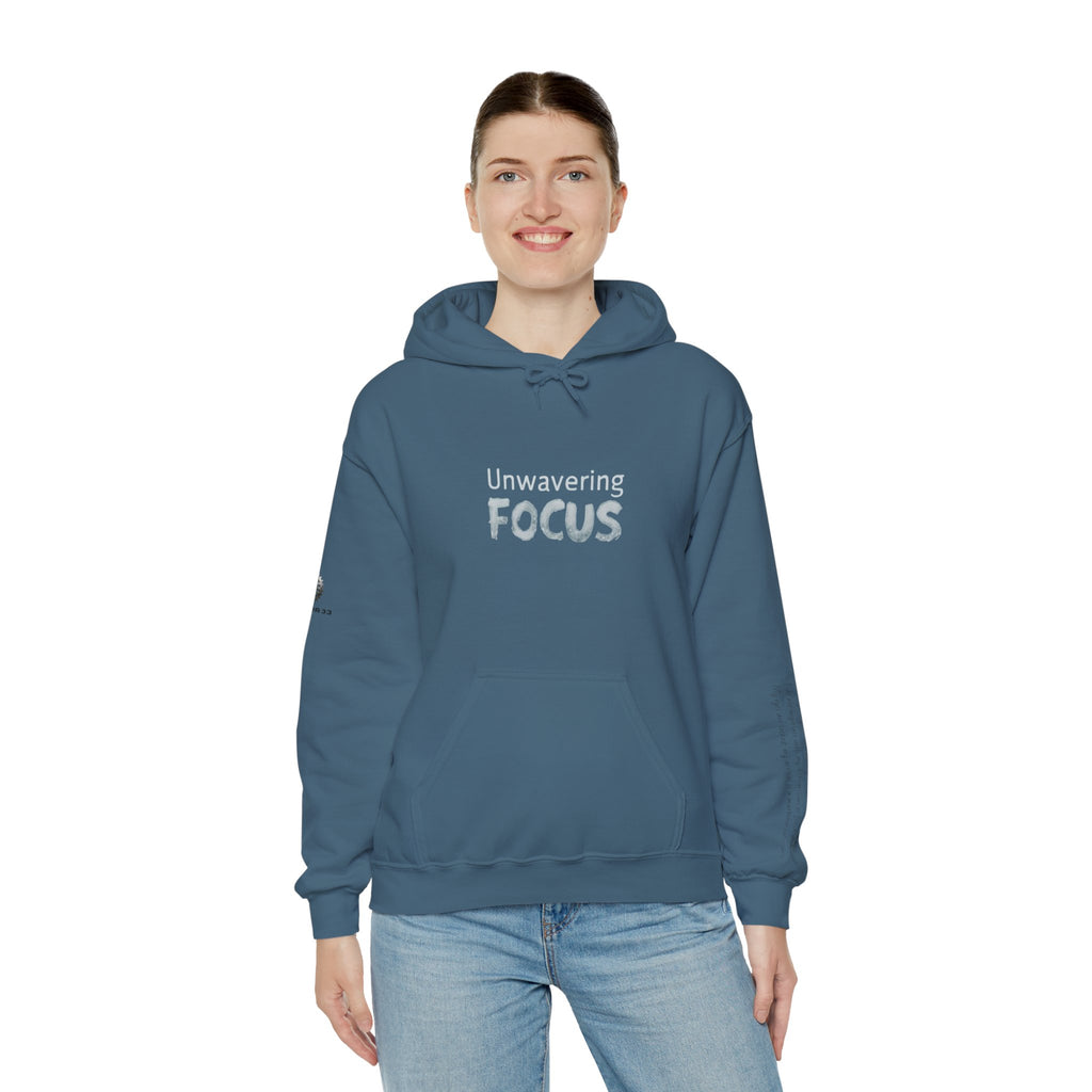 “Unwavering Focus” Hoodie- Sleeve Print Affirmation