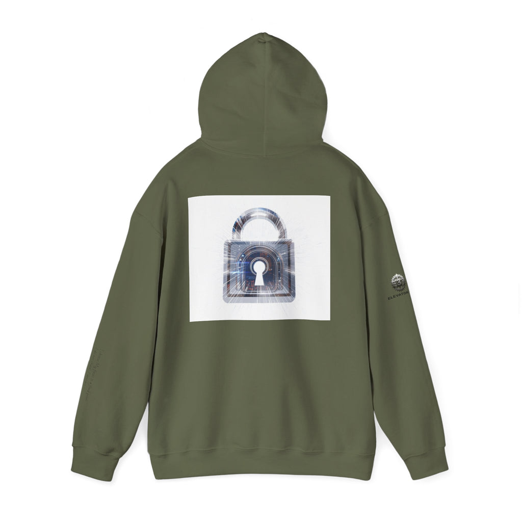 “Source Lock” Hoodie Sweatshirt- Sleeve Print Affirmation