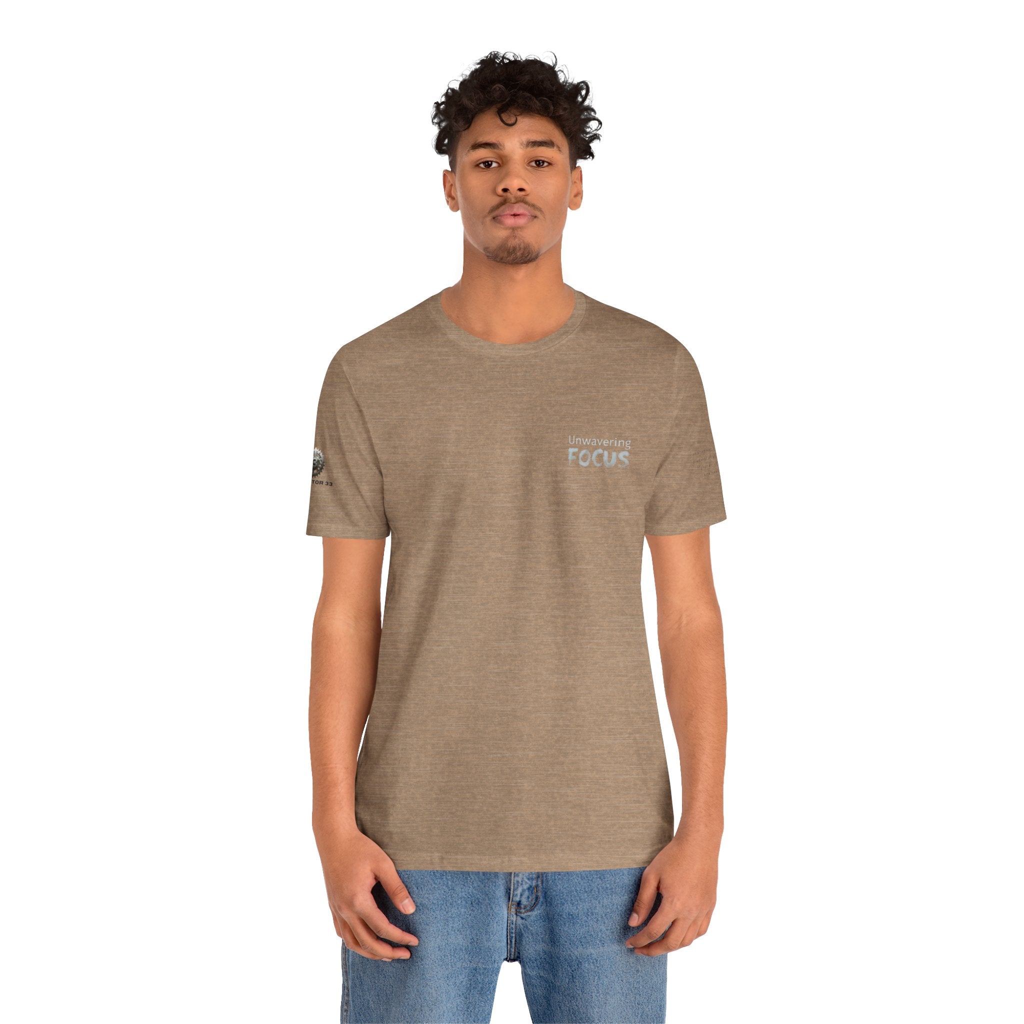 Unwavering Focus Tee — Affirmation Sleeve Graphic T-Shirt