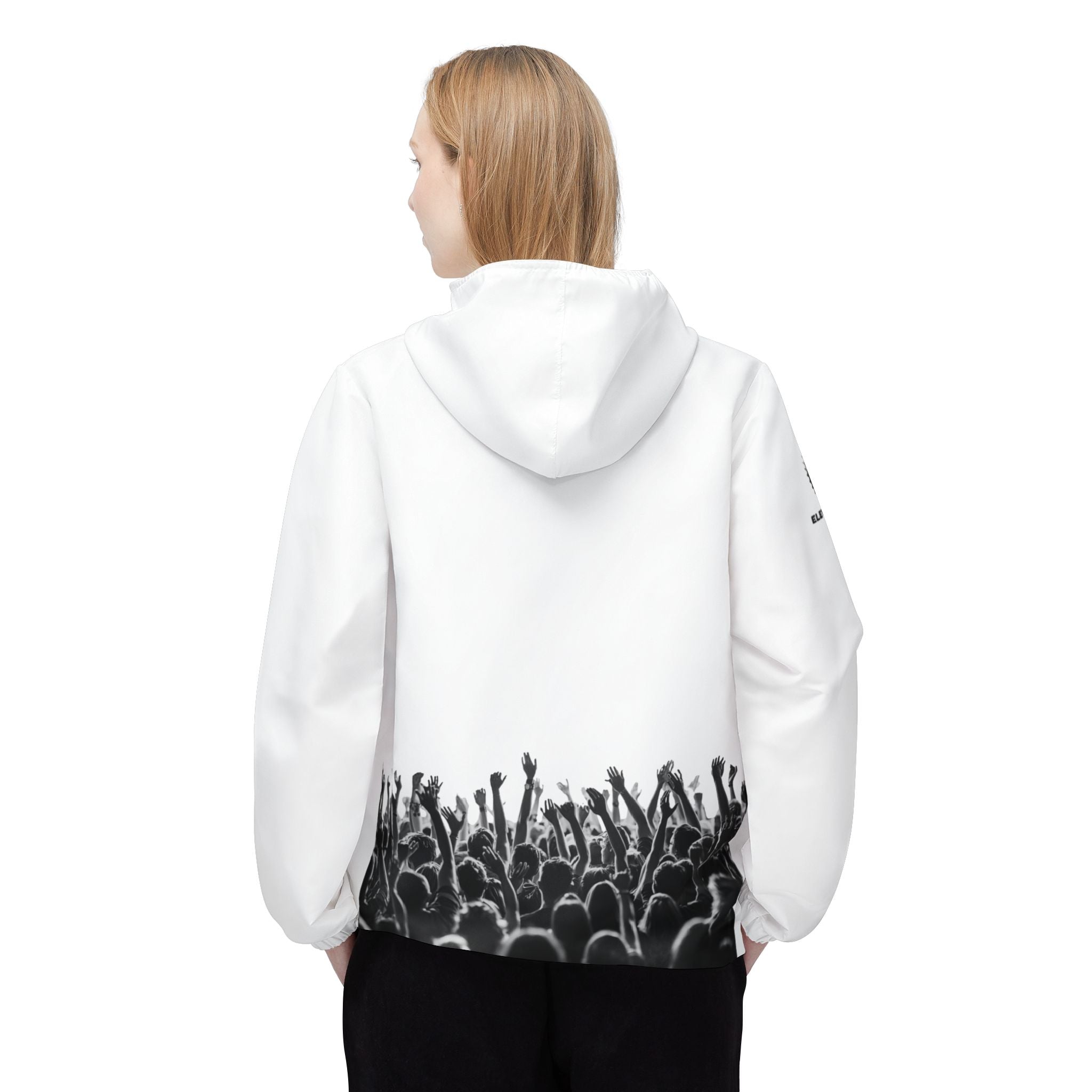 Copy of Graphic Debut Windbreaker Jacket — Elevator33 Logo, Cheering Crowd Back Print