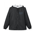 Black Graphic Debut Windbreaker Jacket — Elevator33 Logo, Cheering Crowd Back Print