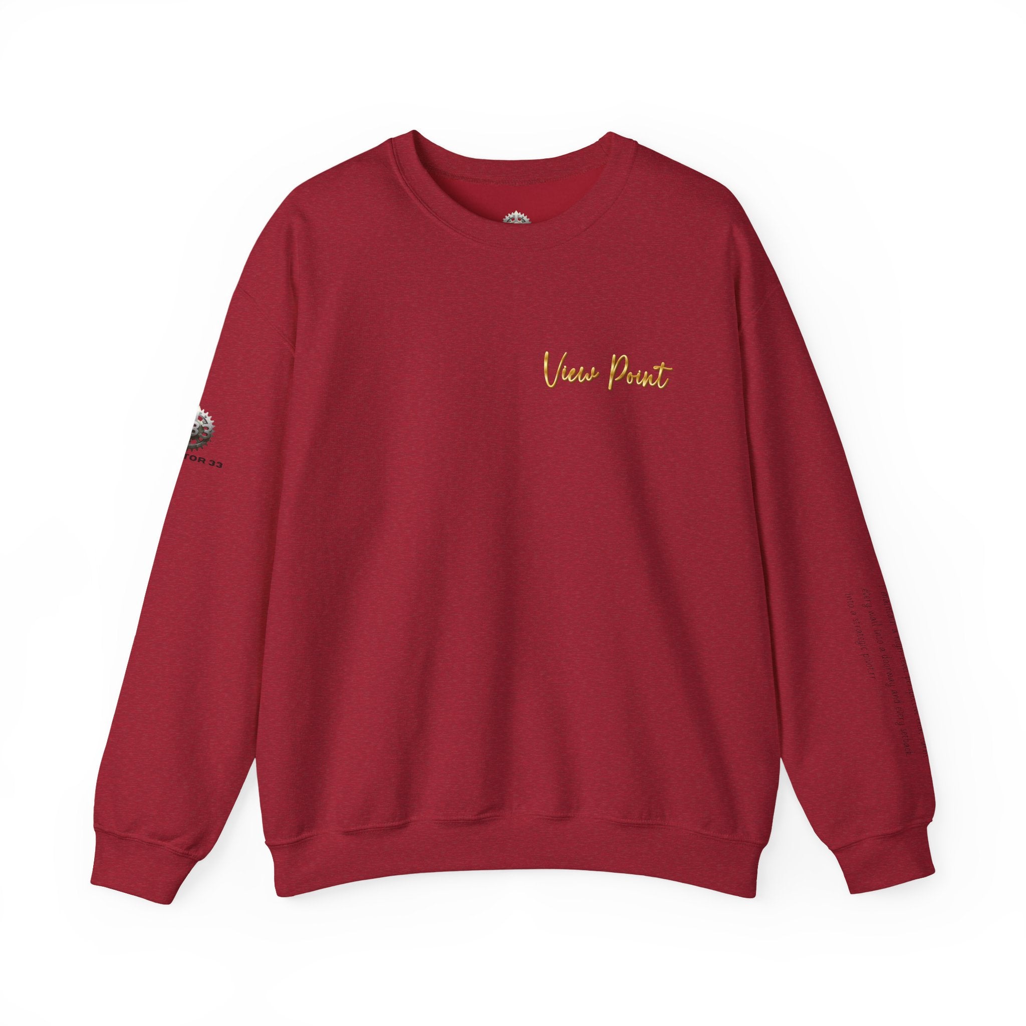 "View Point" Crewneck - Heavyweight Sleeve Print Sweatshirt