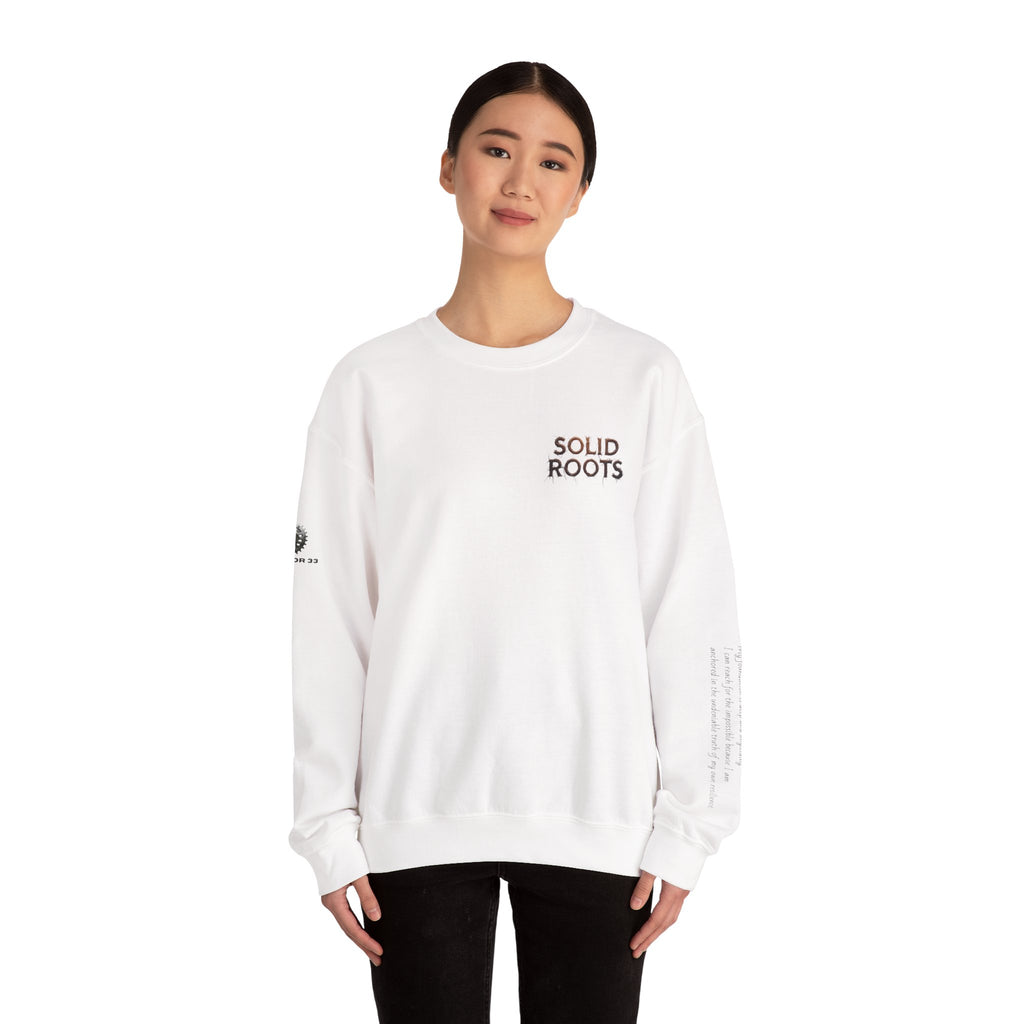 "Solid Roots" Crewneck - Heavyweight Sleeve Print Sweatshirt
