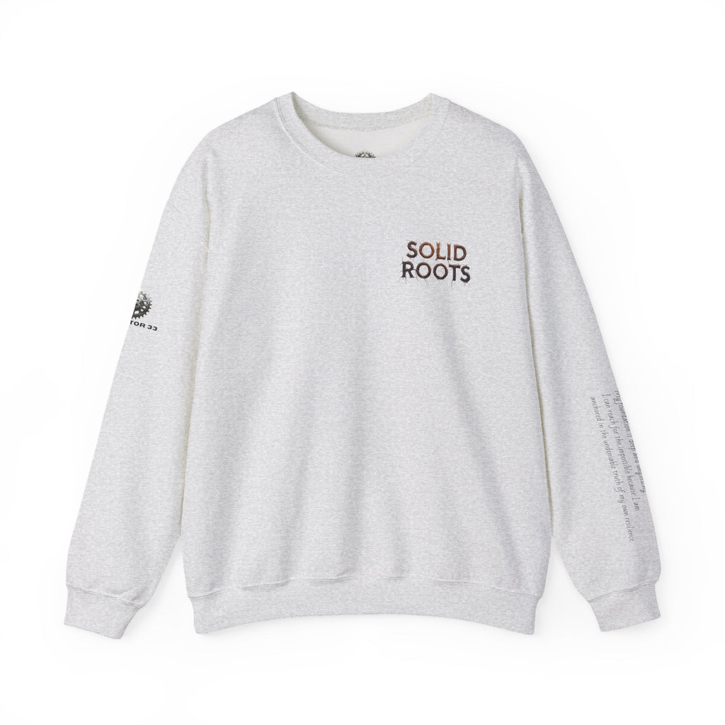 "Solid Roots" Crewneck - Heavyweight Sleeve Print Sweatshirt