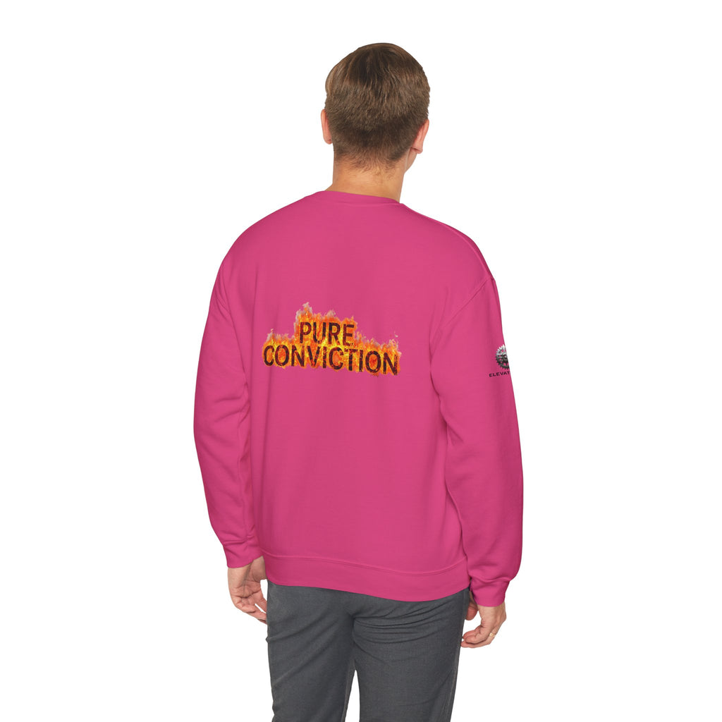 "Pure Conviction” Sweatshirt -Sleeve Print Affirmation