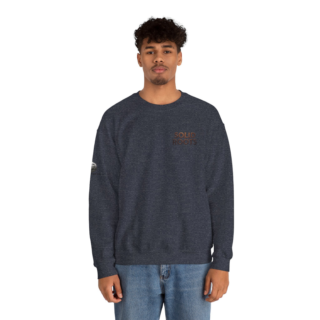 "Solid Roots" Crewneck - Heavyweight Sleeve Print Sweatshirt