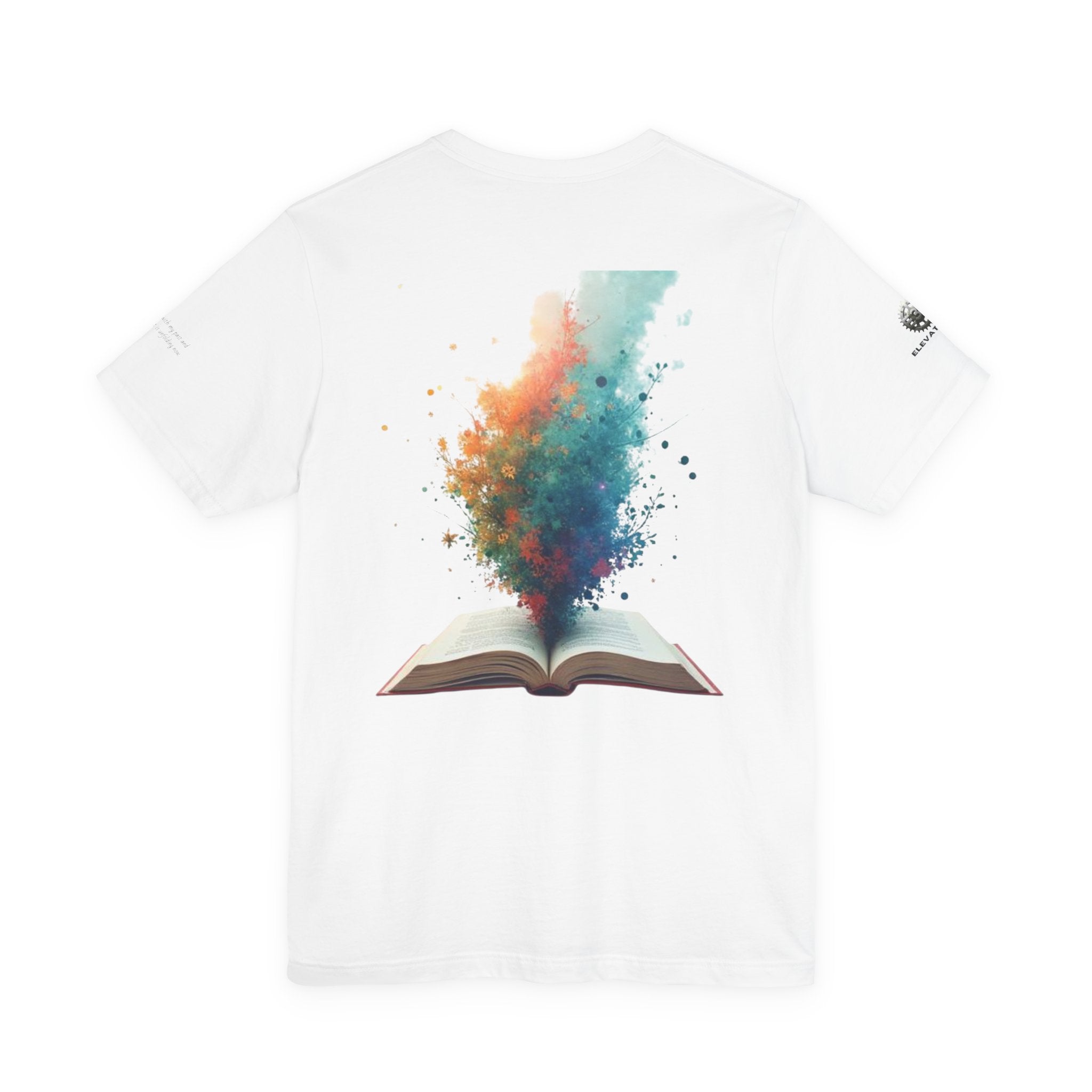 Next Chapter affirmation tee | Graphic open book back, inspirational sleeve text
