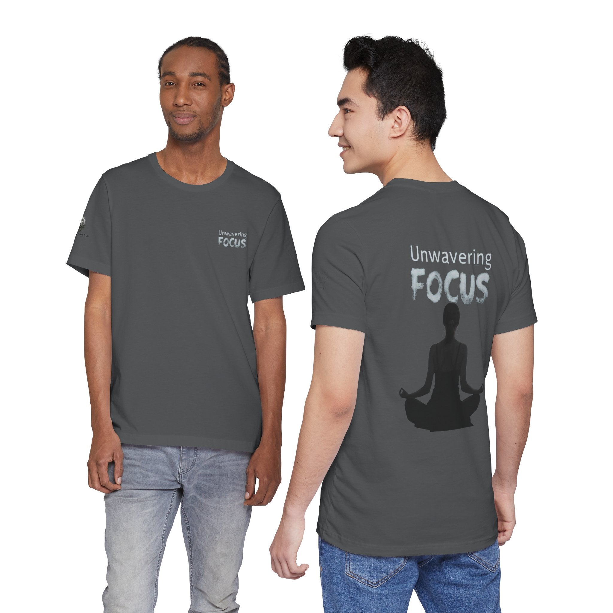 Unwavering Focus Tee — Affirmation Sleeve Graphic T-Shirt