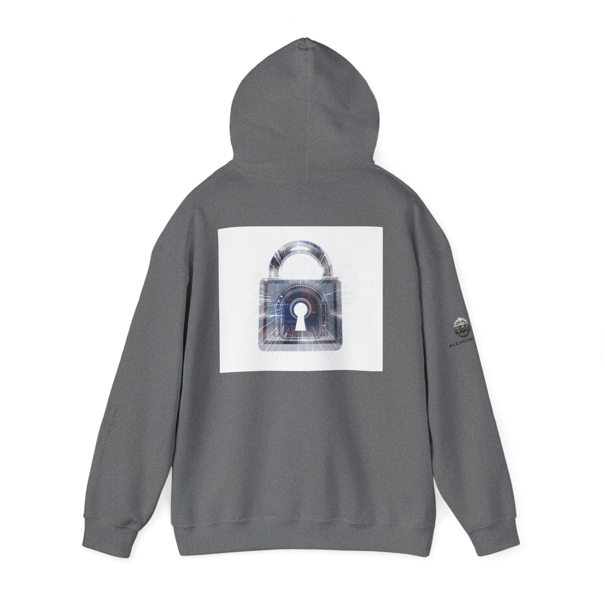“Source Lock” Hoodie Sweatshirt- Sleeve Print Affirmation