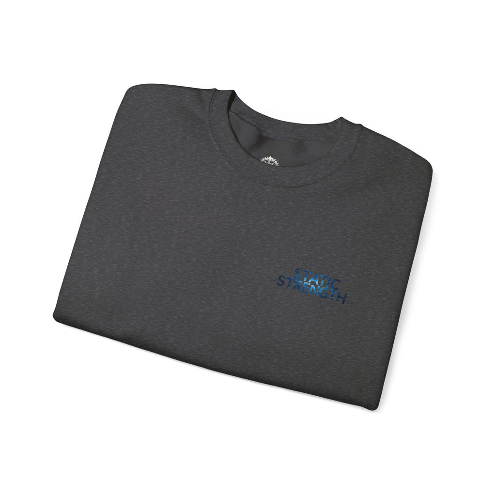 “Static Strength” Crewneck Sweatshirt- Sleeve Print Affirmation