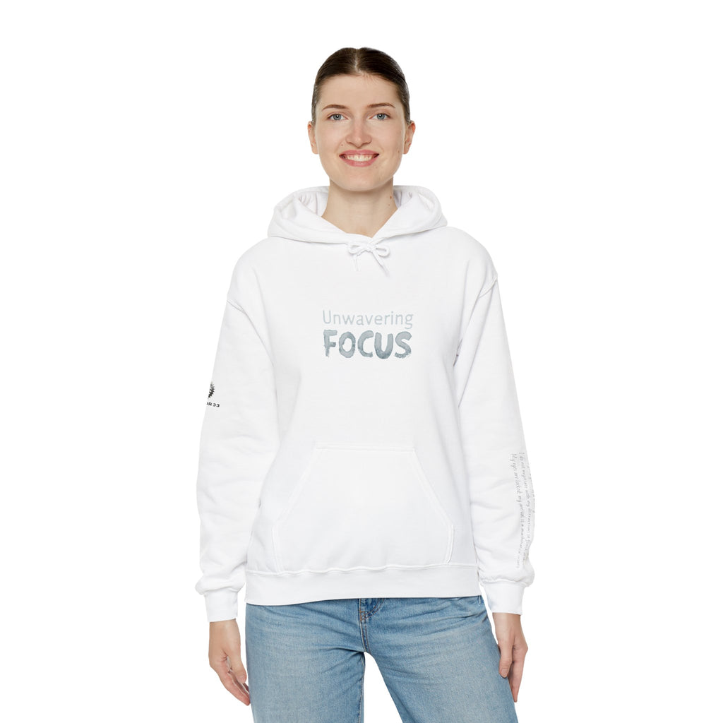 “Unwavering Focus” Hoodie- Sleeve Print Affirmation