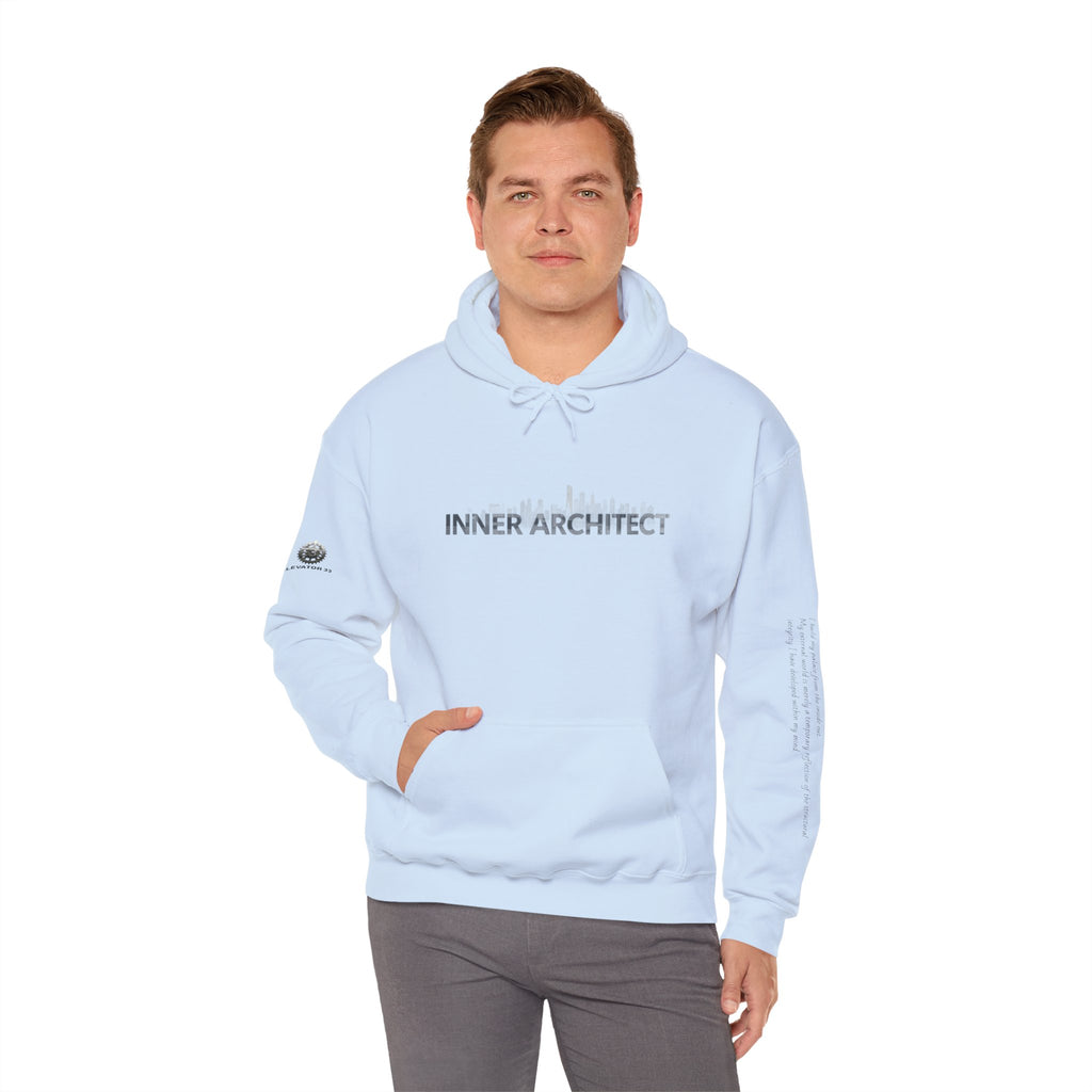 "Inner Architect" Hoodie Sweatshirt- Sleeve Printed Affirmation