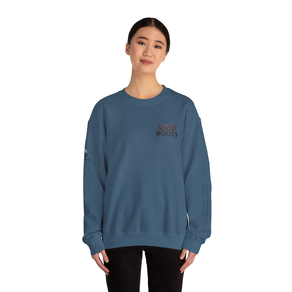 "Solid Roots" Crewneck - Heavyweight Sleeve Print Sweatshirt