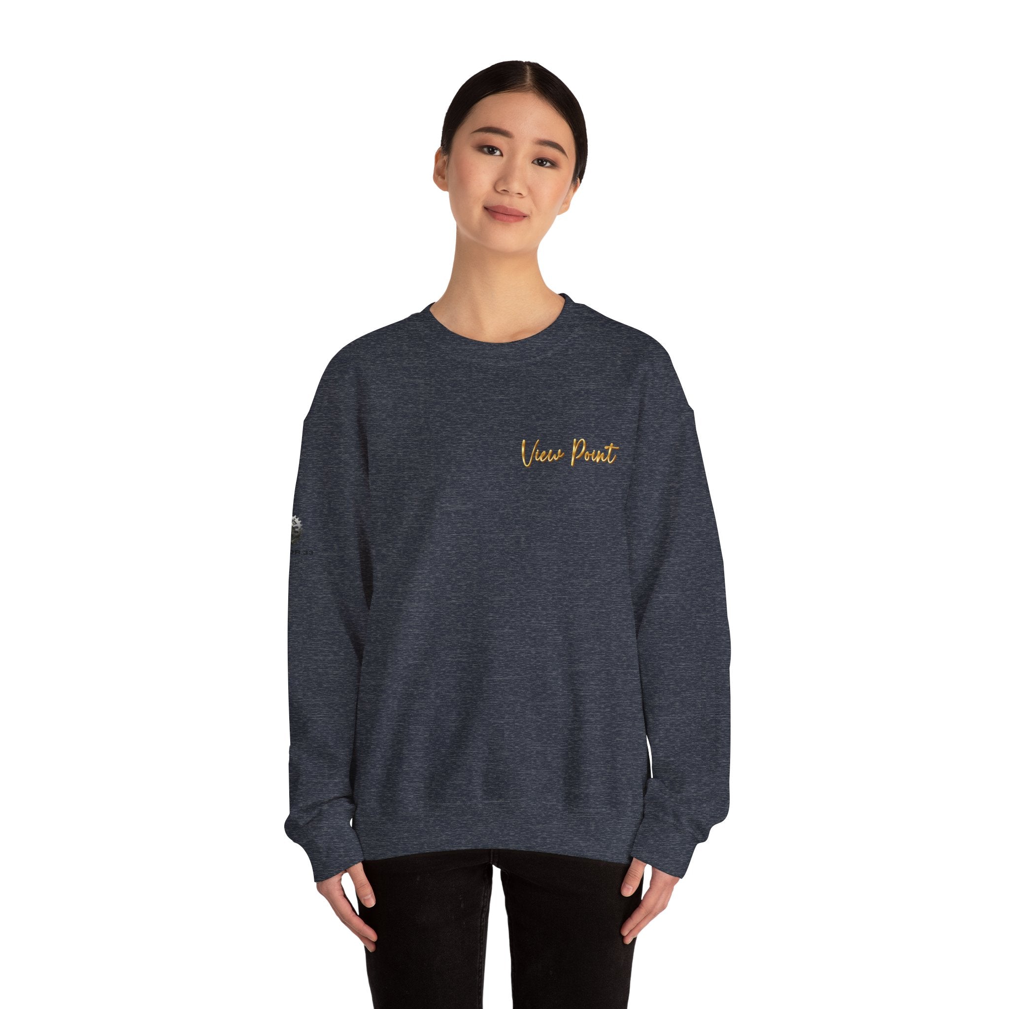 "View Point" Crewneck - Heavyweight Sleeve Print Sweatshirt