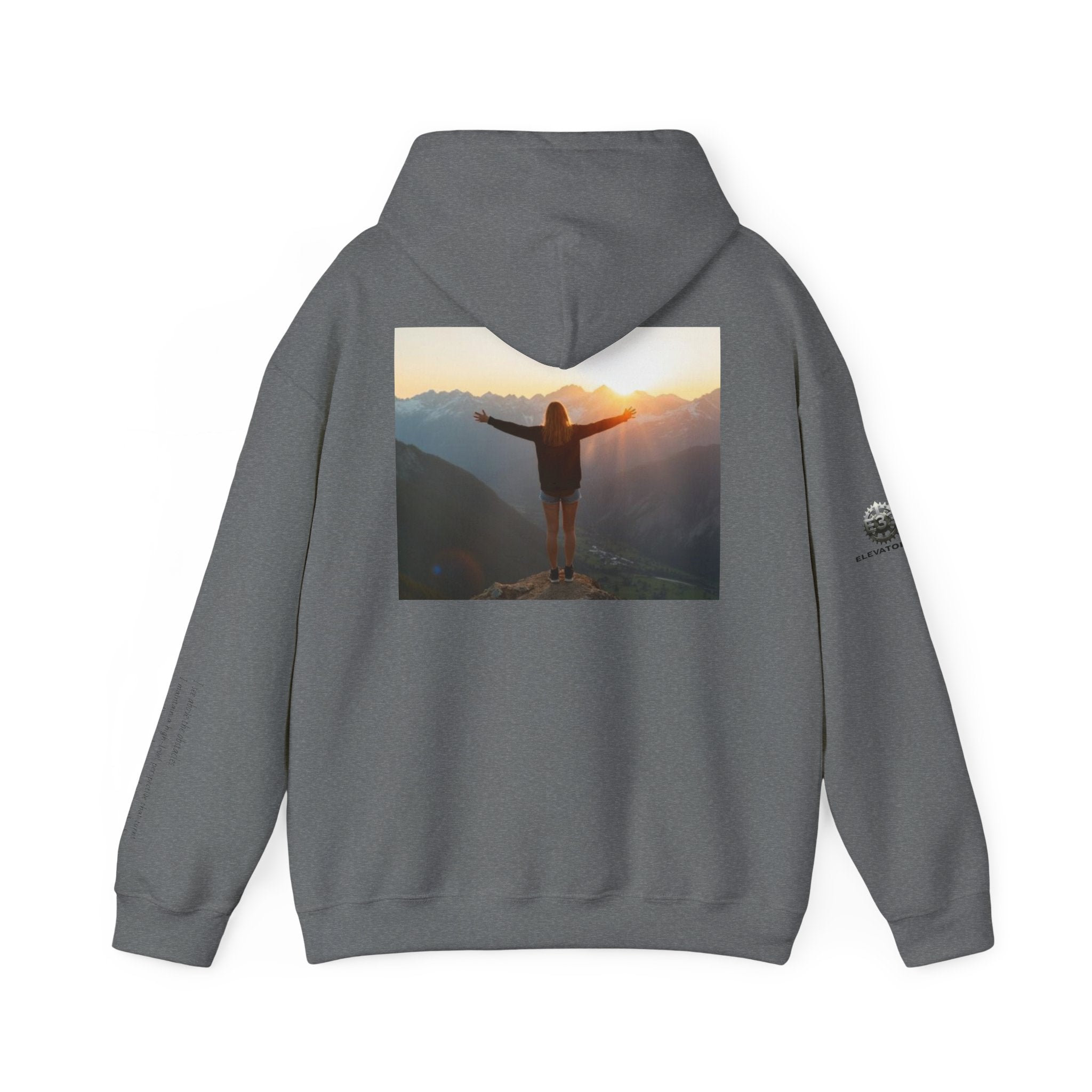 “View Point” Hoodie- Sleeve Print Affirmation