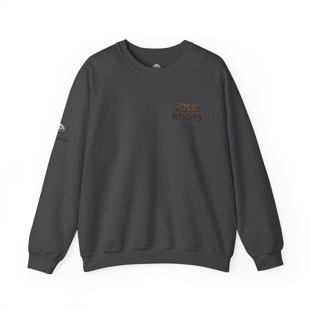 "Solid Roots" Crewneck - Heavyweight Sleeve Print Sweatshirt
