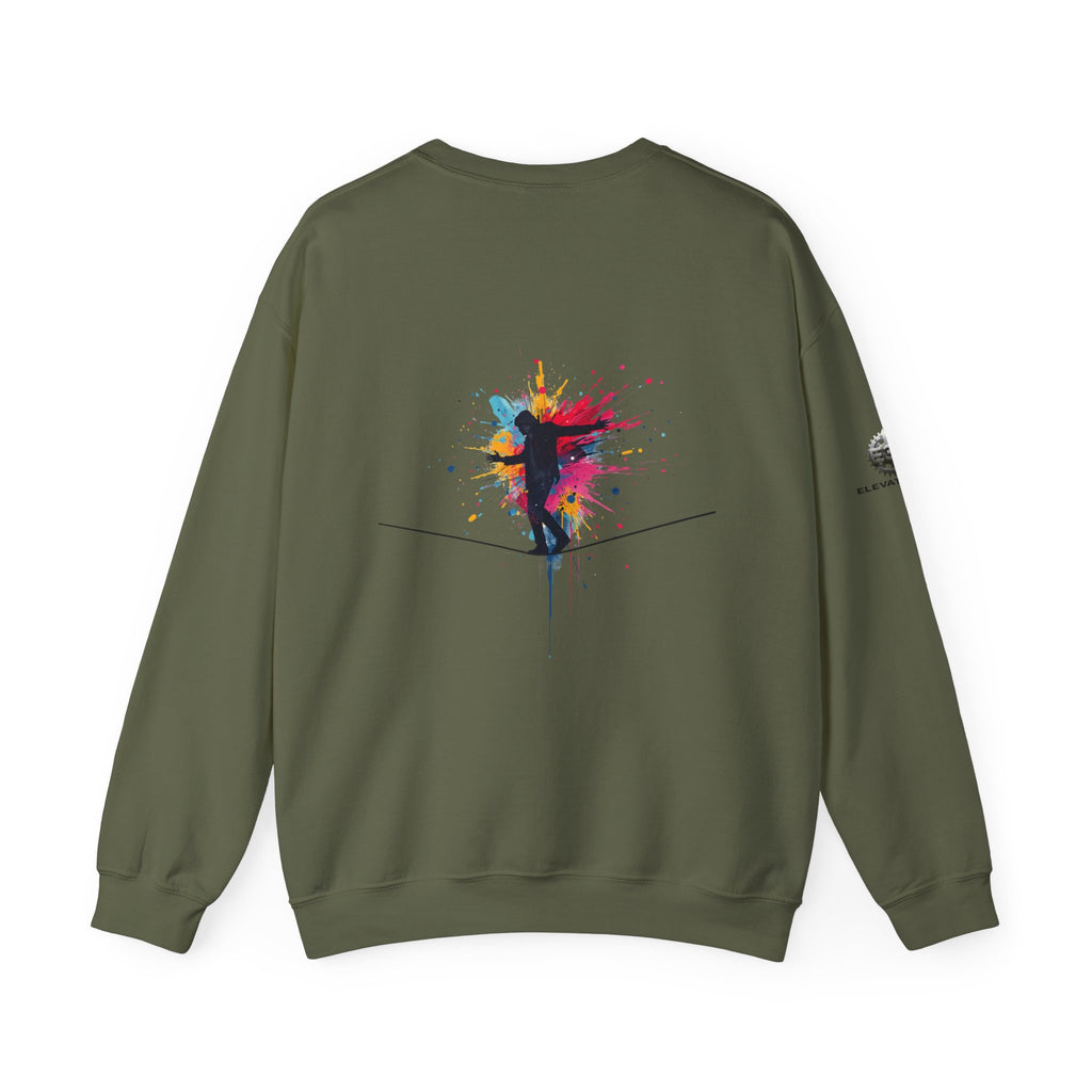 “Alignment > Effort” Crewneck Sweatshirt- Sleeve Print Affirmation