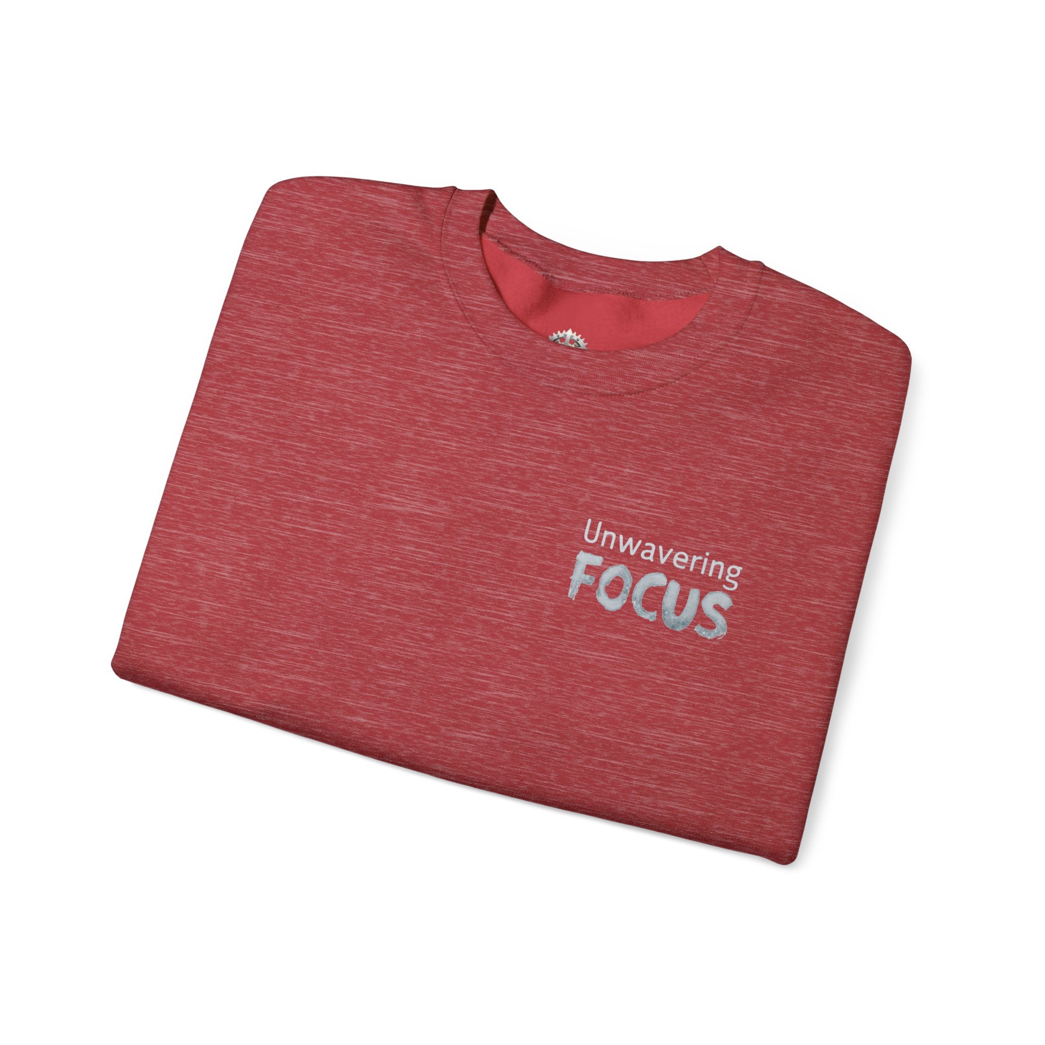 “Unwavering Focus” Crewneck Sweatshirt- Sleeve Print Affirmation