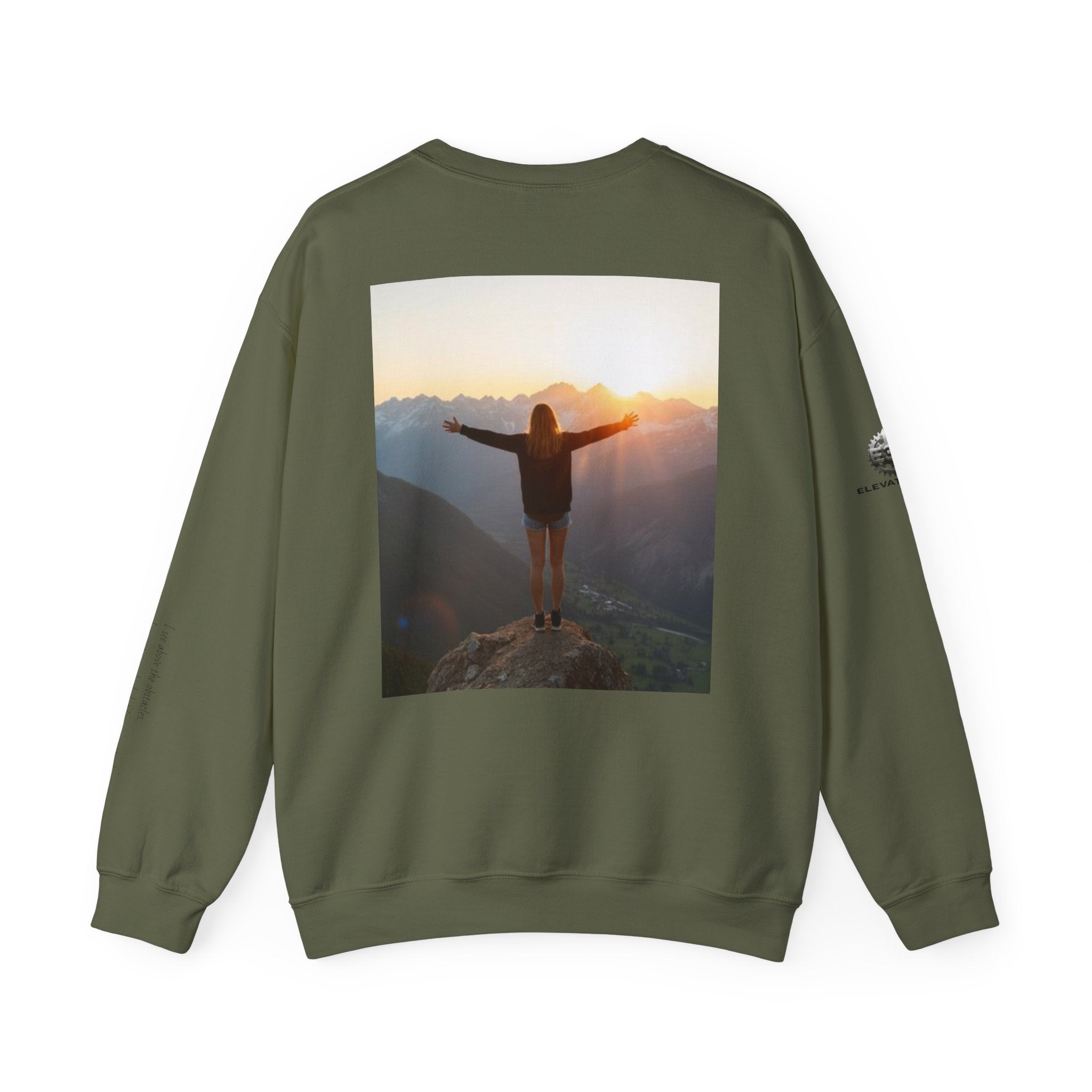 "View Point" Crewneck - Heavyweight Sleeve Print Sweatshirt