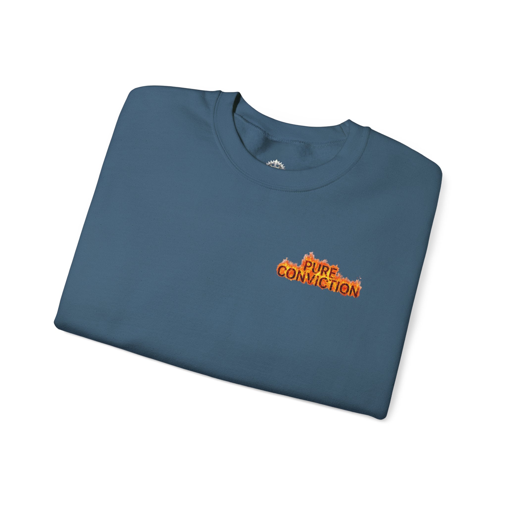 "Pure Conviction” Sweatshirt -Sleeve Print Affirmation
