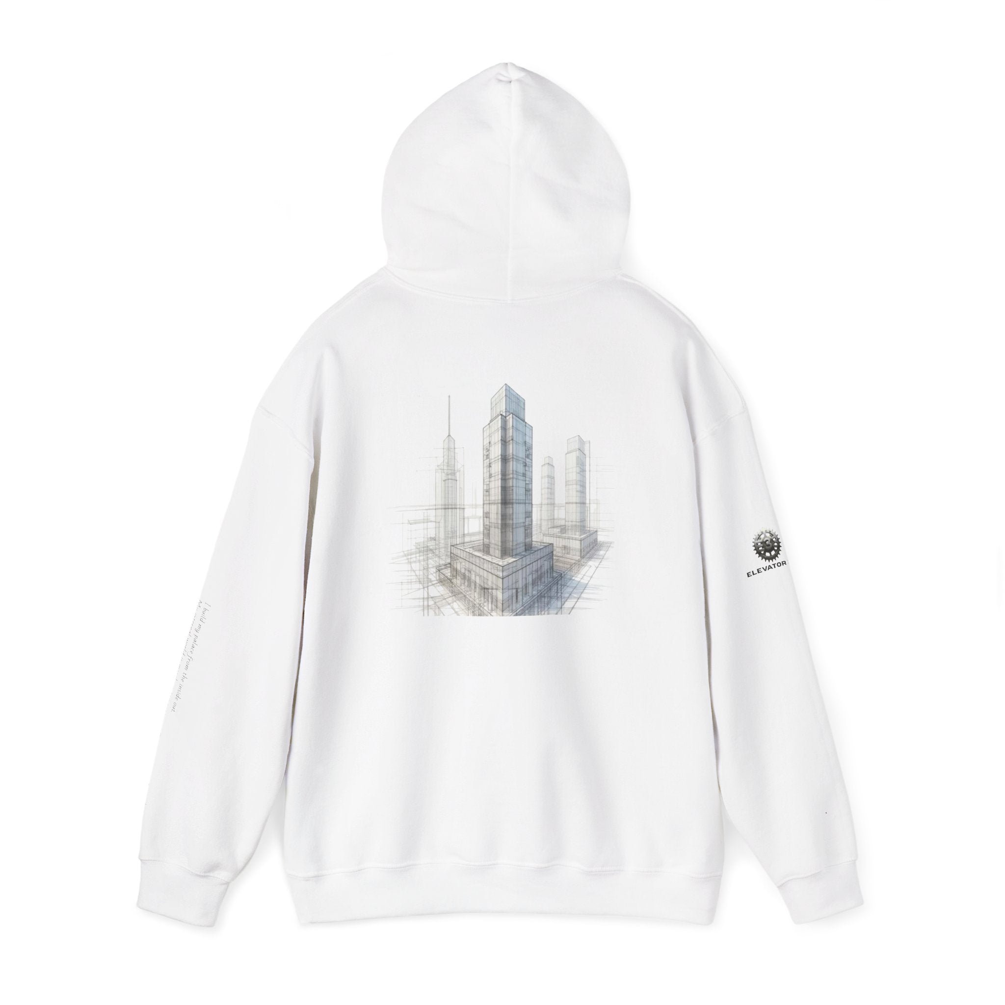 "Inner Architect" Hoodie Sweatshirt- Sleeve Printed Affirmation