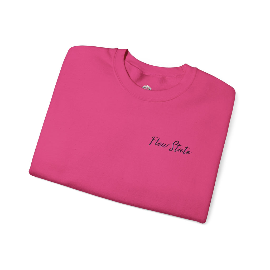 “Flow State” Crewneck Sweatshirt- Sleeve Print Affirmation