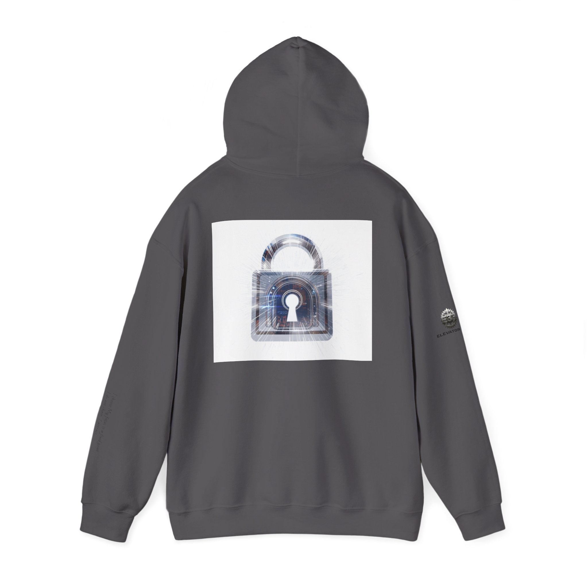 “Source Lock” Hoodie Sweatshirt- Sleeve Print Affirmation