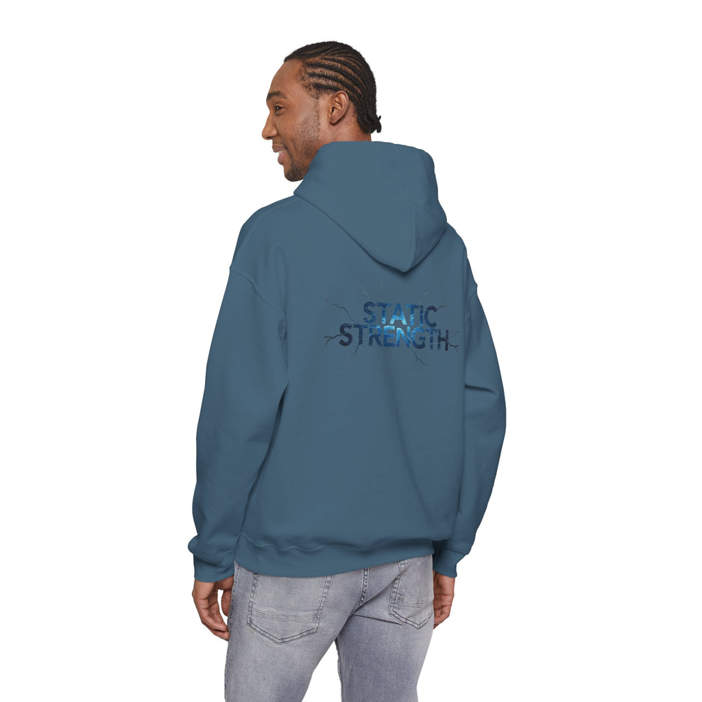 “Static Strength” Hoodie Sweatshirt- Sleeve Print Affirmation