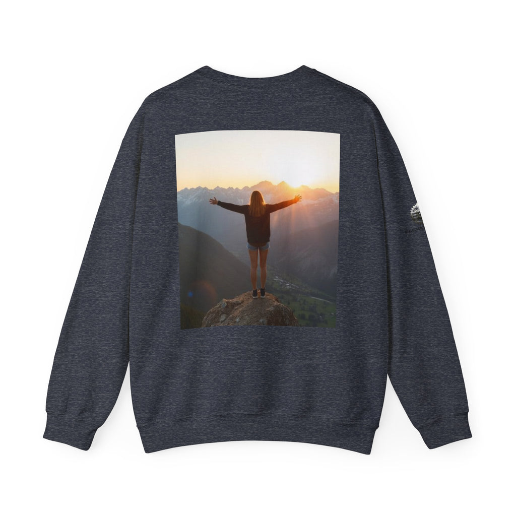 "View Point" Crewneck - Heavyweight Sleeve Print Sweatshirt