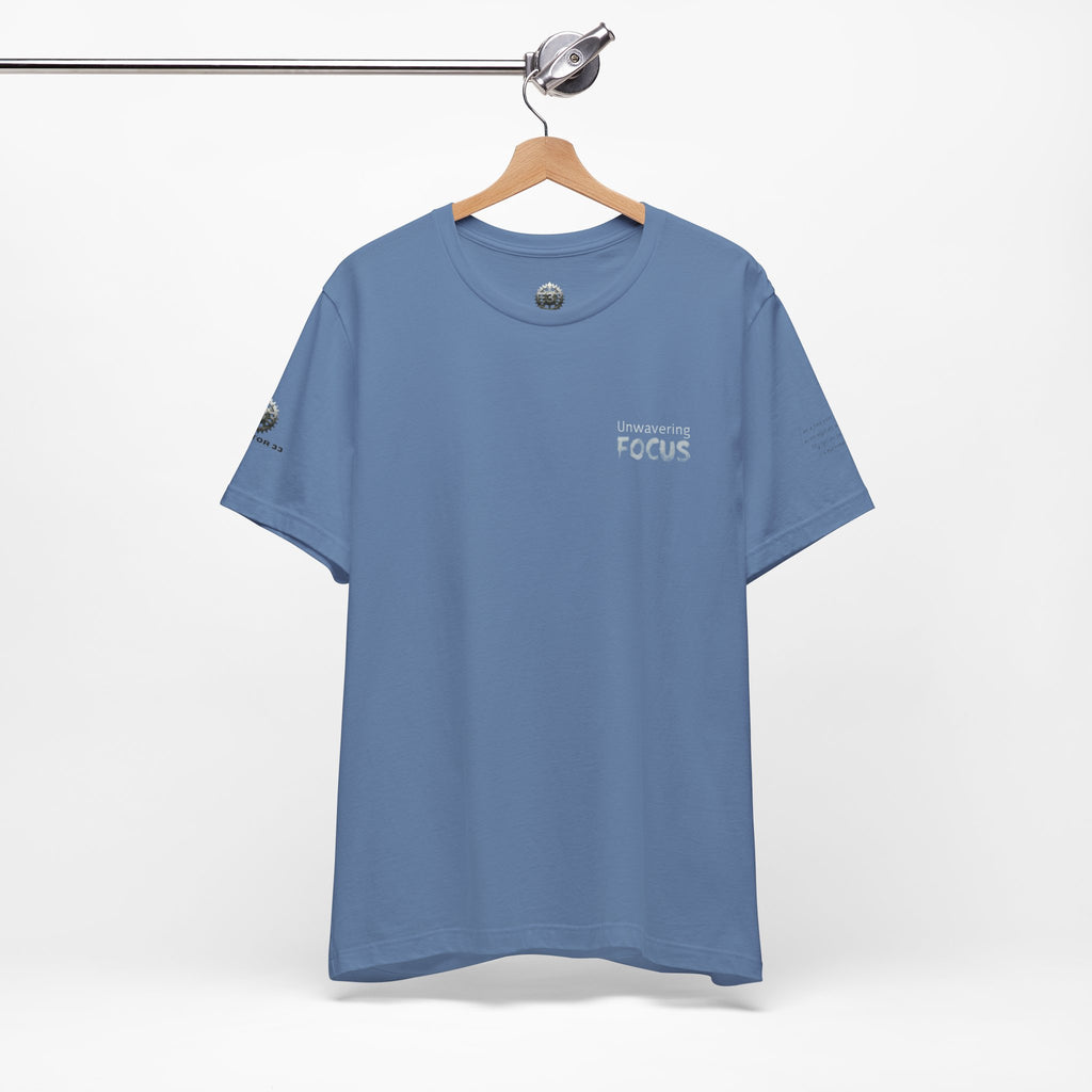 Unwavering Focus Tee — Affirmation Sleeve Graphic T-Shirt