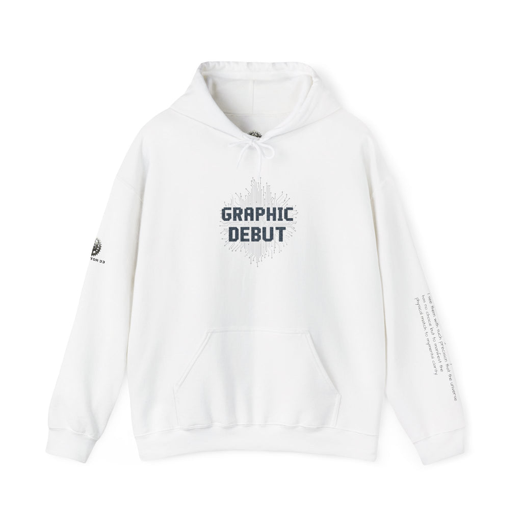 “Graphic Debut” Hoodie- Sleeve Printed Affirmation