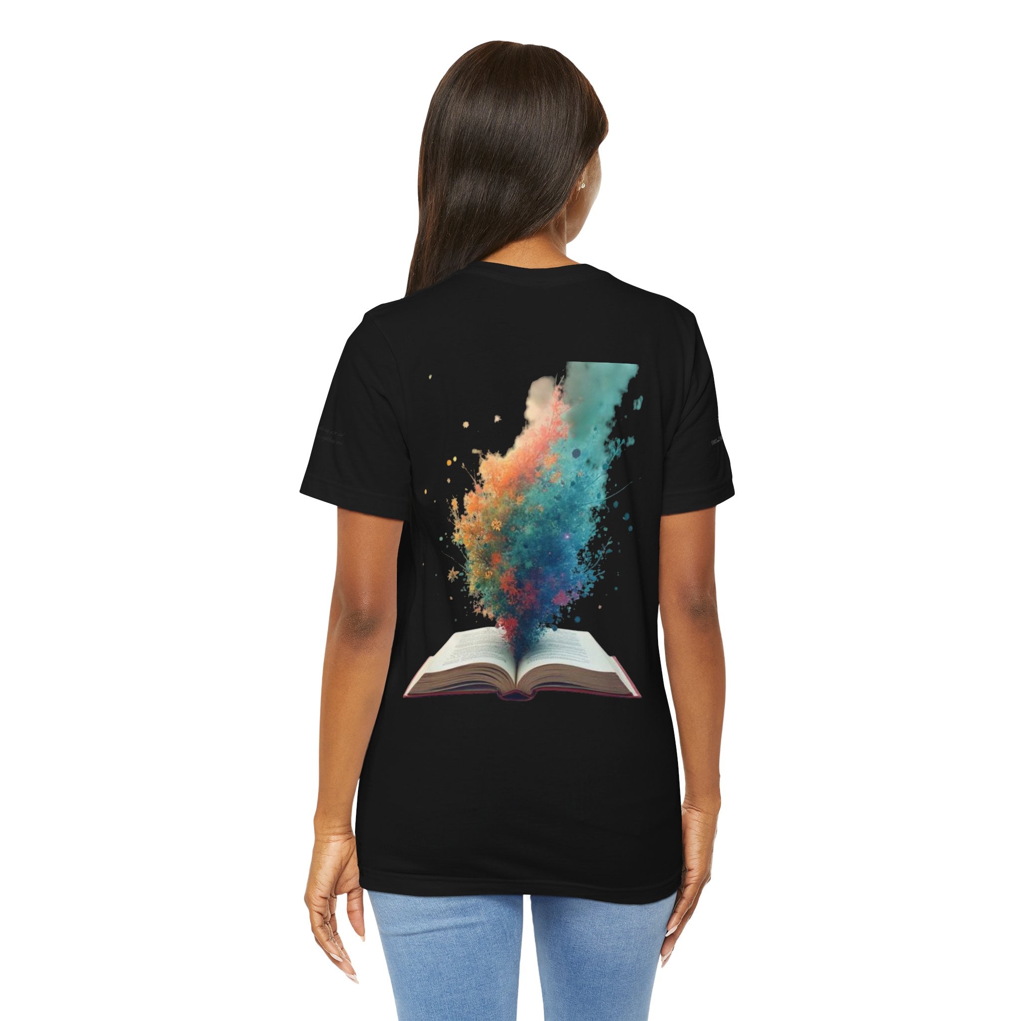 Next Chapter affirmation tee | Graphic open book back, inspirational sleeve text