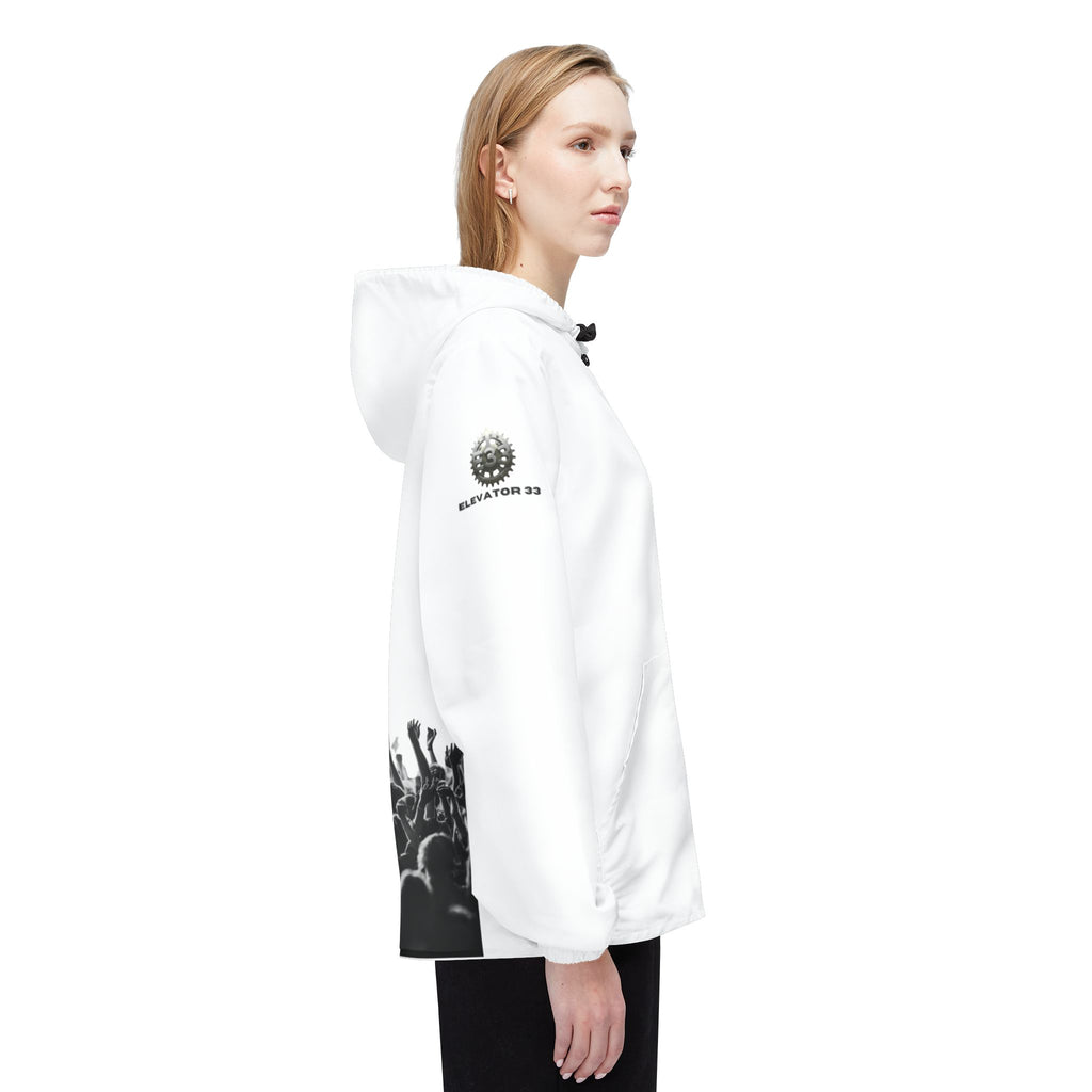 Copy of Graphic Debut Windbreaker Jacket — Elevator33 Logo, Cheering Crowd Back Print
